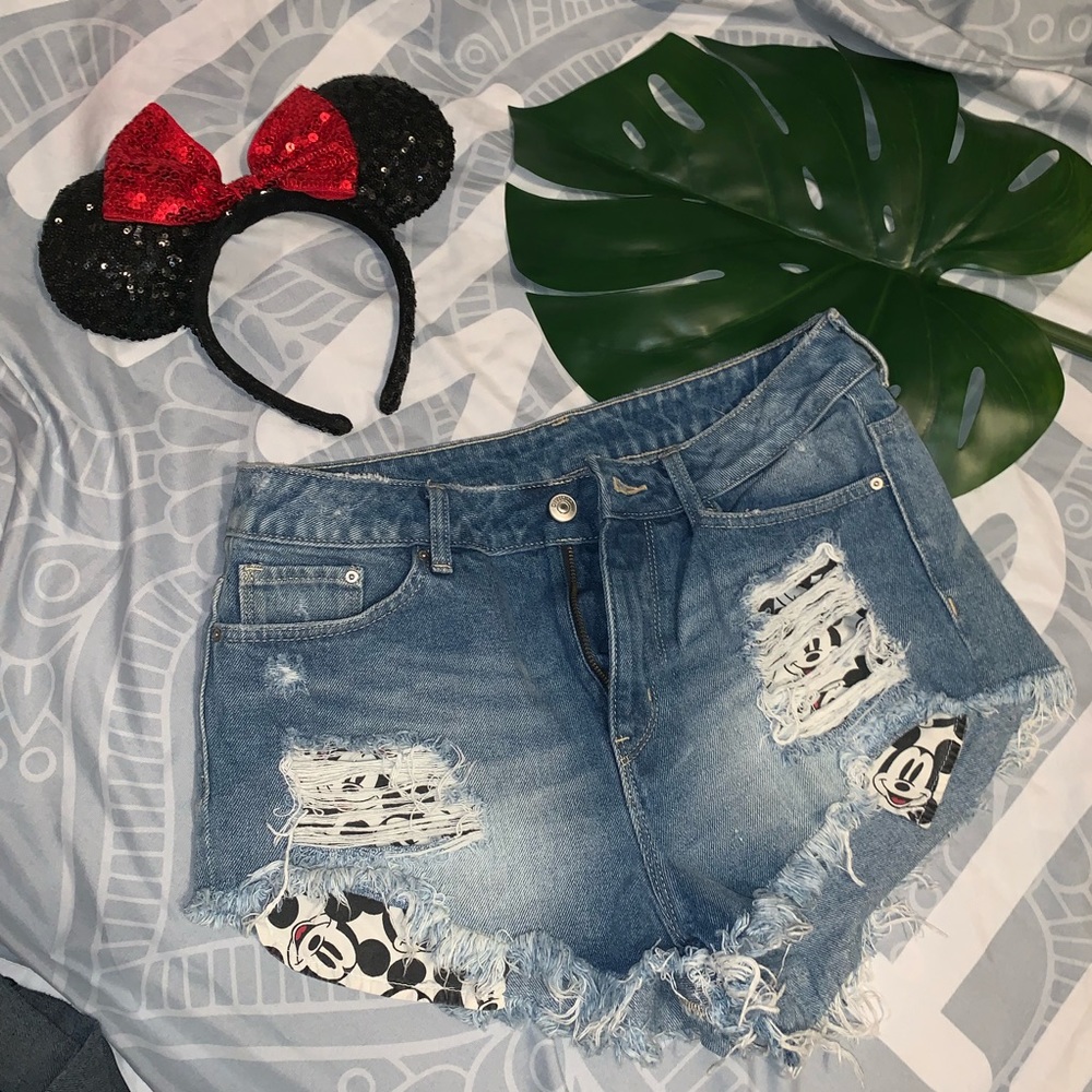 Mickey Mouse denim shorts